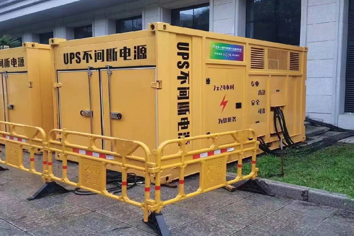 三才镇发电机租赁施工现场