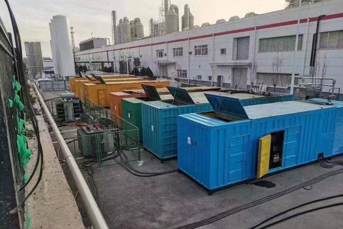 三才镇发电机租赁施工现场